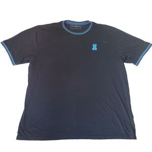 Psycho Bunny Men’s XL Black T Shirt Logo Short Sleeve Crewneck Cotton